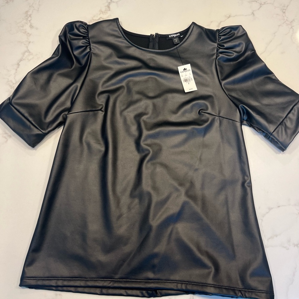 NWT Express Faux Leather top